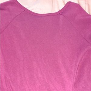 magenta criss cross sweater